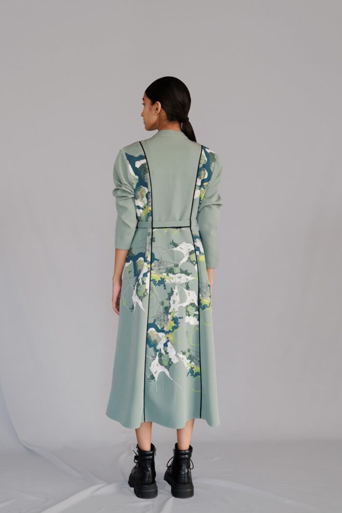 Grey map dress