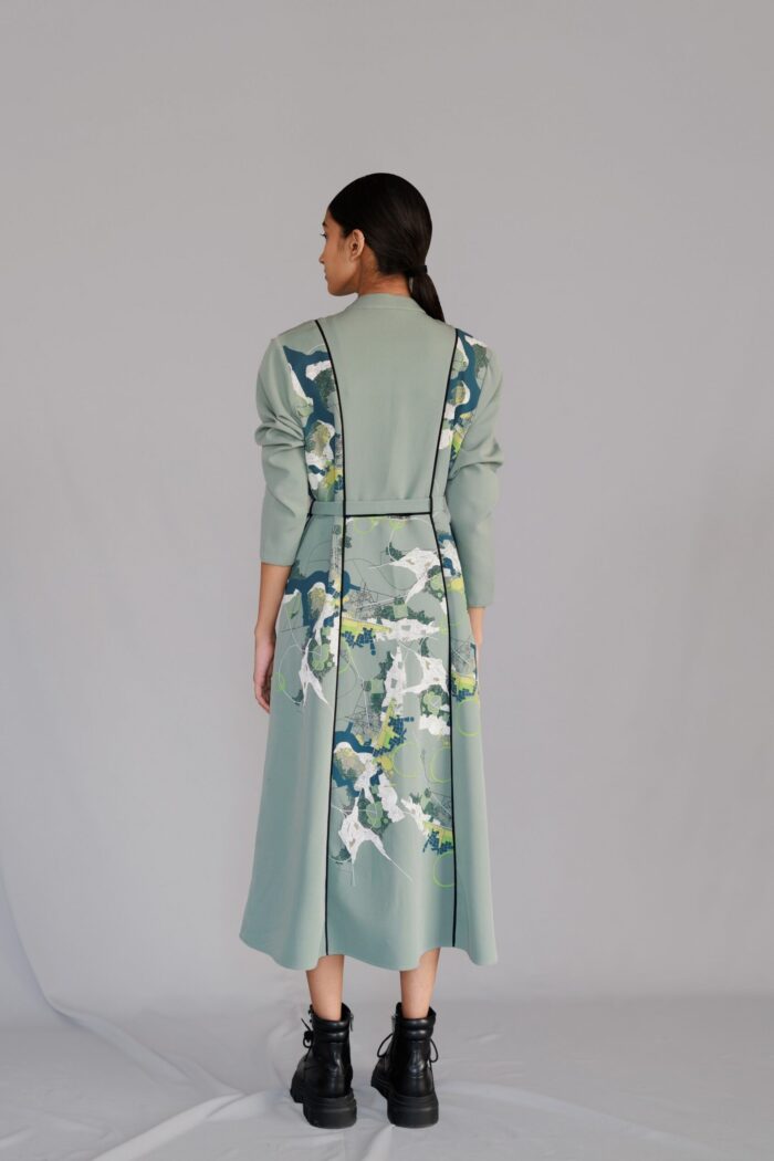 Grey map dress