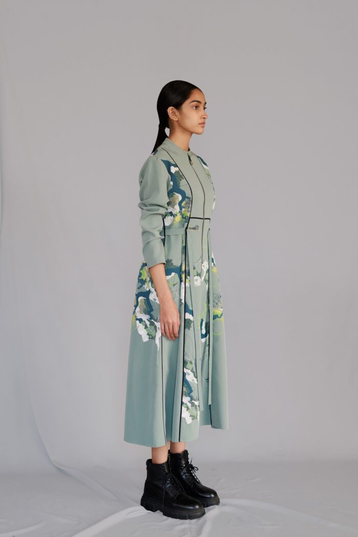 Grey map dress