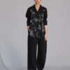 Black map coat set